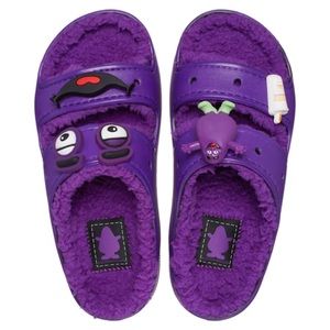 Grimace New With Tags Limited Edition Crocs Sherpa lined Size Women’s 10 & 8